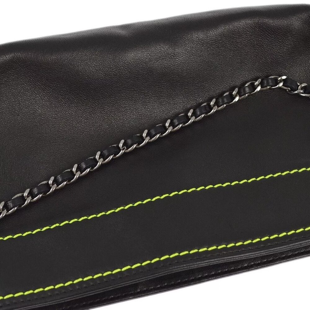 Chanel Black Lambskin Chain Handbag - Picture 8 of 11